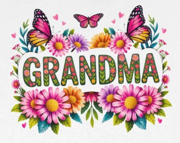 Grandma with Butterflies