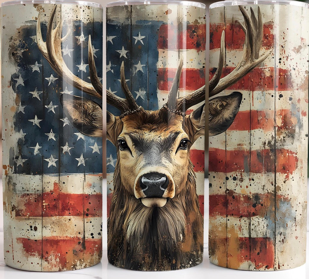 Deer and Flag