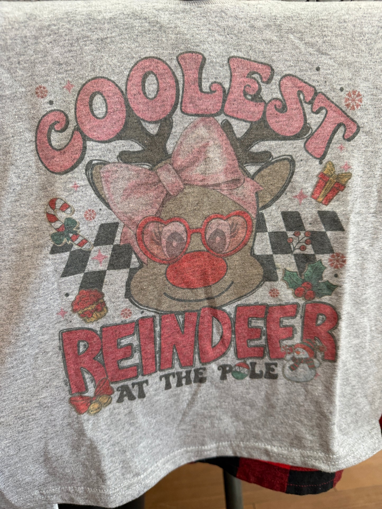 Youth Girl Coolest Reindeer T-Shirt