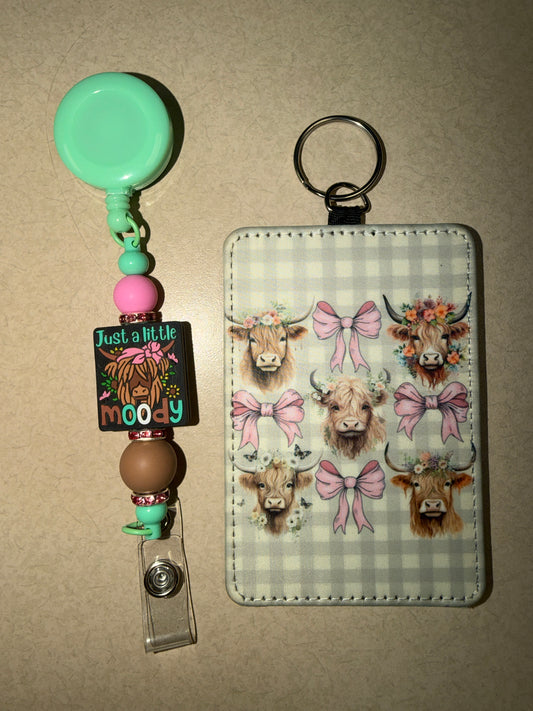 Highland Cow ID holder