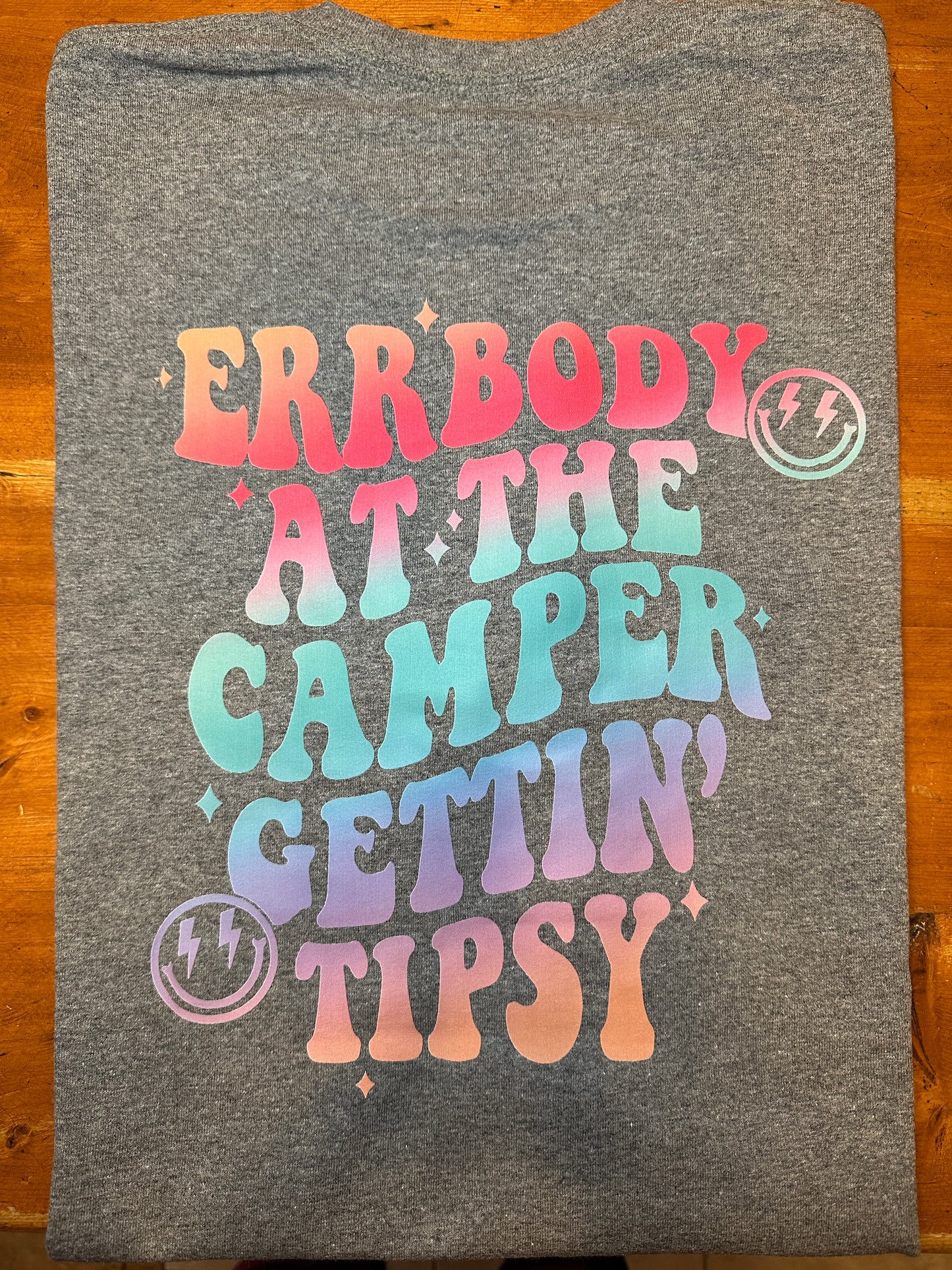 Camper Getting Tipsy