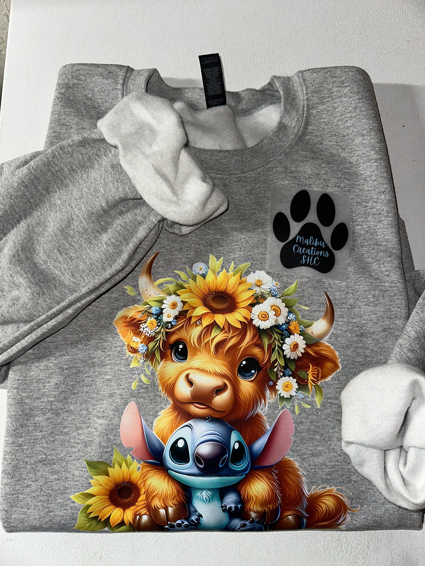 Stitch and Cow Crewneck
