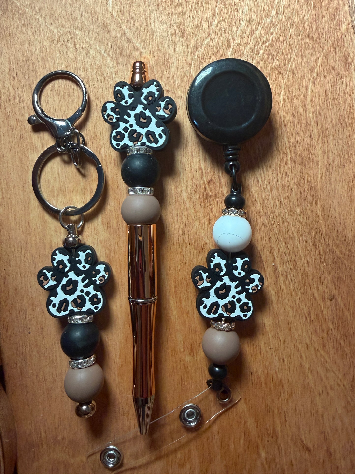 Cheetah Paw Print Beaded Products