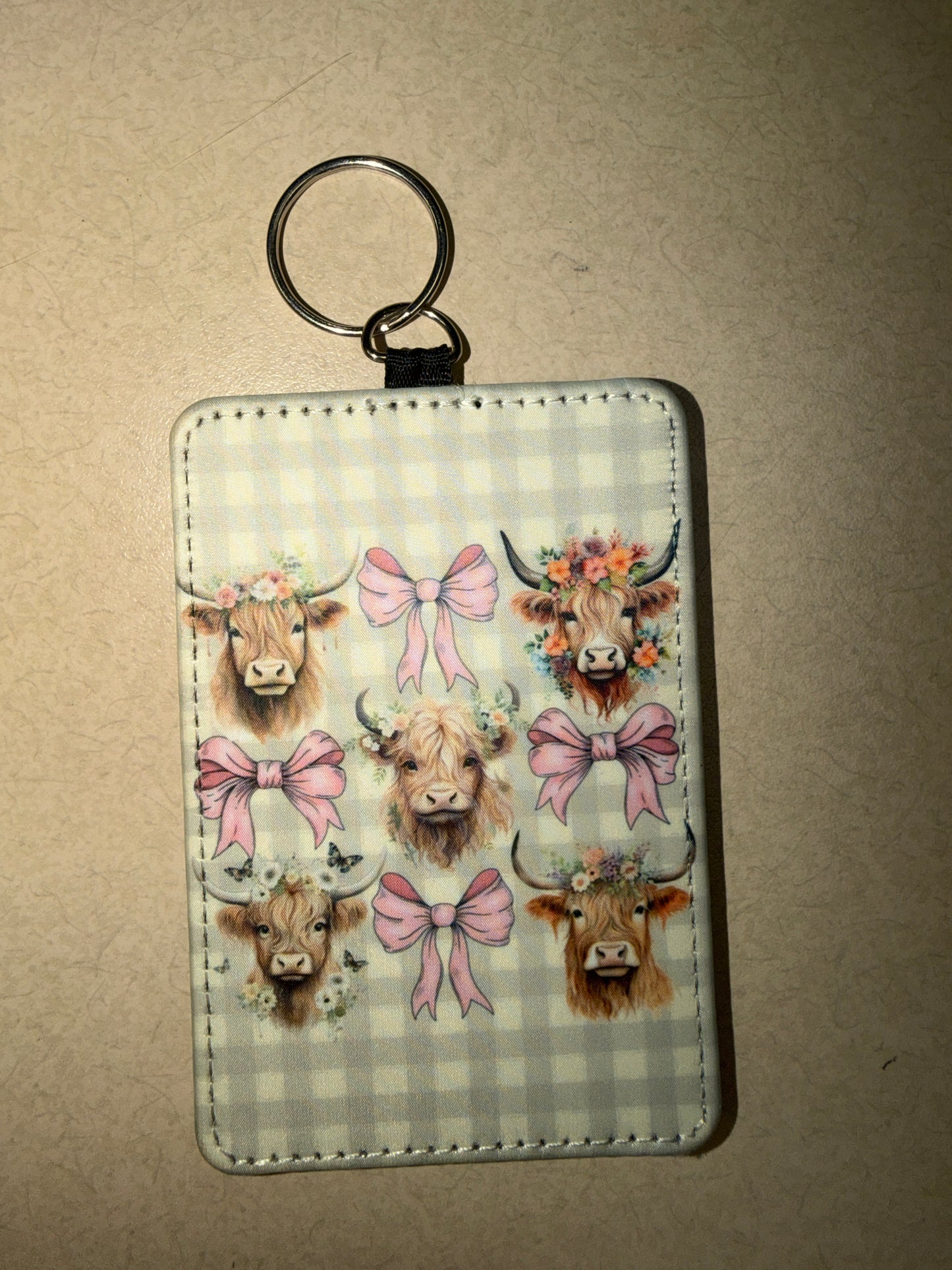 Highland Cow ID holder