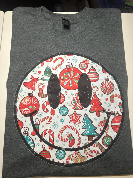 Christmas Smiley Tshirt