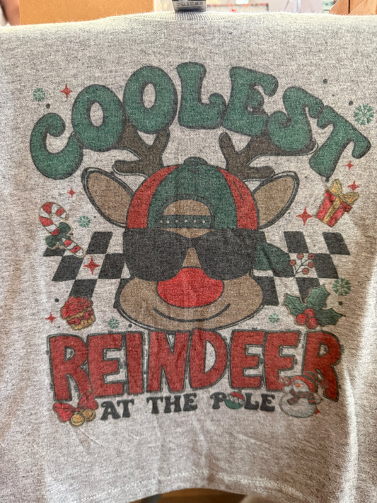 Youth Boy Coolest Reindeer T-Shirt