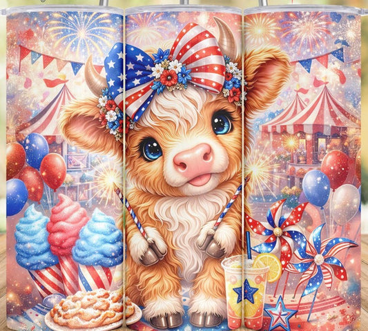 Red White and Blue Highland