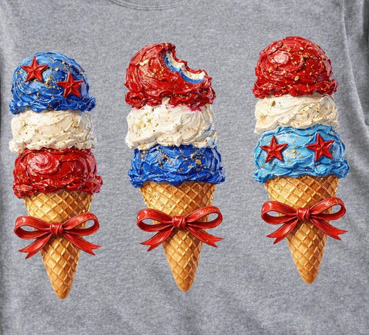 Red, White and Blue Ice Cream
