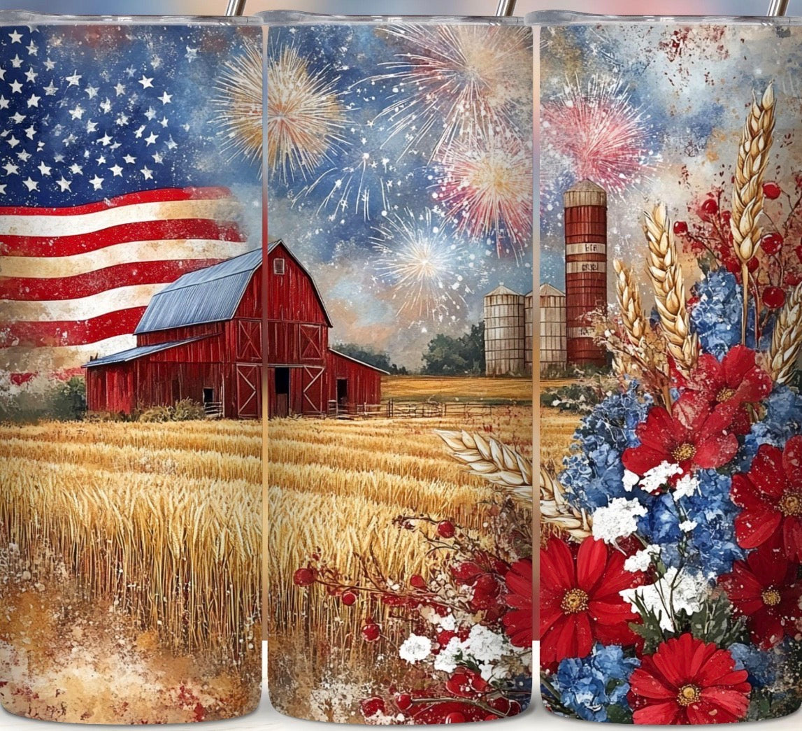 Barn with Flag